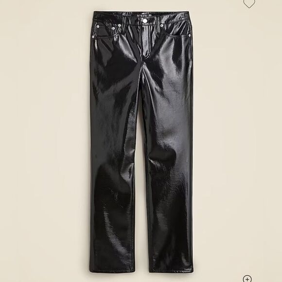 J. Crew Women’s Classic Straight Pant in Faux Leather Size 24 NWT #CC488 - Picture 4 of 8